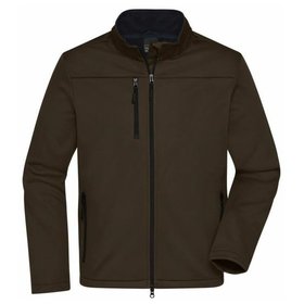 James & Nicholson - Herren Softshell Jacke Recycled Polyester JN1172, braun, Größe L