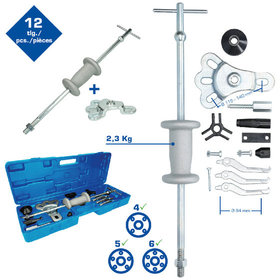 Brilliant Tools - Radnaben-Abzieher mit Gleithammer, geschmiedet, 14-teilig