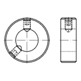 Stellringe mit Gewindestift-schwere Reihe, DIN 703 Stahl blank ø30 x 63 x 22mm