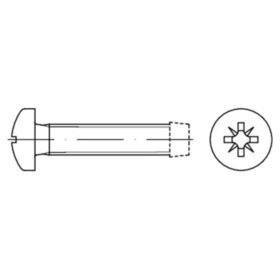 Gewindefurchende Schraube DIN 7500-C Kreuzschlitz PZ Stahl galv.verz. M2,5x 5mm