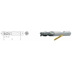 ELMAG - Langlochfräser DIN 6527L, AlTiN, 4 Zähne ø3,5mm lang 30°