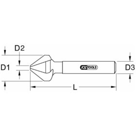 KSTOOLS® - Kegel- und Entgratsenker 75° HSS ø6,3mm