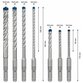 Bosch - EXPERT SDS plus-7X Hammerbohrer-Set, 5/6/6/8/8/10/12mm, 7-teilig für Bohrhämmer (2608900195)