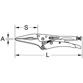 KSTOOLS® - Langbacken-Gripzange, 125mm