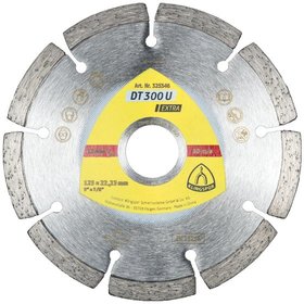 KLINGSPOR - Diamanttrennscheibe DT 300 U, 115 x 1,6 x 22,23mm 8 Segmente 37,3 x 1,6 x 7mm