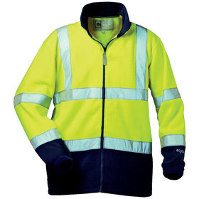 elysee® - Warnschutz-Fleecejacke VALENTIN, warn-gelb/marine-blau, Größe M