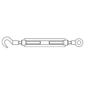 E-NORMpro - Spannschlösser geschmiedet, offen DIN 1480 3.6 geschm.  galZn SP H/Ö M 8