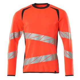 MASCOT® - Sweatshirt ACCELERATE SAFE, hi-vis Rot/Schwarzblau, Größe XL-ONE