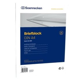 Soennecken - Briefblock 2304 DIN A4 gelocht Lineatur28 kariert 50 Blatt