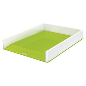 LEITZ® - Briefkorb WOW Duo Color, A4, weiß-grün, 53611054
