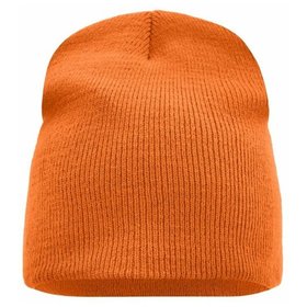 James & Nicholson - Beanie Mütze ohne Umschlag MB7580, orange, Einheitsgröße