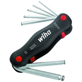 Wiha® - Kugelkopf-Winkelschraubendreher 369R im Klapphalter MagicRing, 7-teilig 2-8mm