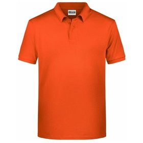 James & Nicholson - Herren Basic Poloshirt 8010, dunkel-orange, Größe M