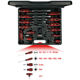 KSTOOLS® - ERGOTORQUE®max Schlagkappen-Schraubendreher-Satz, 13-teilig