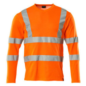 MASCOT® - T-Shirt, Langarm SAFE CLASSIC, hi-vis Orange, Größe 2XL