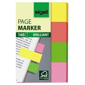 sigel® - Haftmarker Brillant HN630 20x50mm farbig sortiert 4er-Pack