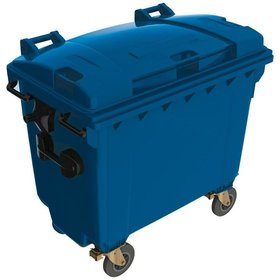 Müllcontainer 660 l Kst Flachdeckel blau