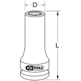 KSTOOLS® - 3/4" XZN-Kraft-Stecknuss, lang, 19 mm