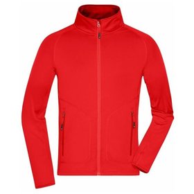 James & Nicholson - Herren Stretch-Fleece Jacke JN764, hellrot/chilli, Größe 3XL