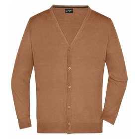 James & Nicholson - Herren Strickjacke JN661, camel-braun, Größe XL