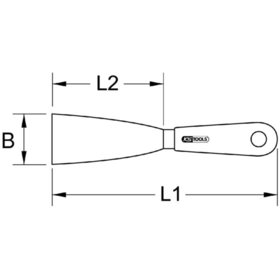 KSTOOLS® - BERYLLIUMplus Schaberspachtel biegsam 25mm