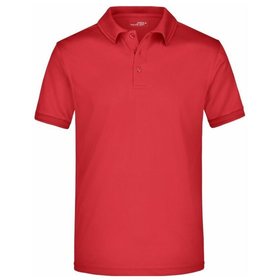 James & Nicholson - Herren Aktiv Poloshirt JN576, rot, Größe M