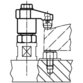 HALDER - Aufsitzspanner, schwenkbar, Größe 25/mit verstellbarem Exzenterschnellspanner | d1=25 mm | 23310.0026