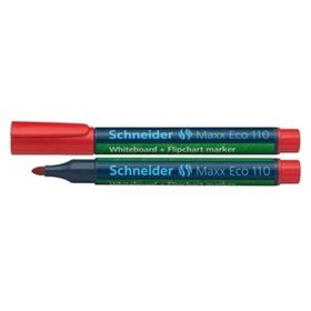 Schneider - Board- und Flipchartmarker MAXX Eco 110, 1-3mm, rot, 111002, nachfüllbar