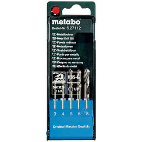 metabo® - HSS-G-Bohrerkassette. 5-teilig E 6.3 (627112000)