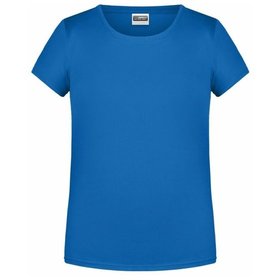 James & Nicholson - Mädchen Basic T-Shirt 8007G, kobalt-blau, Größe S