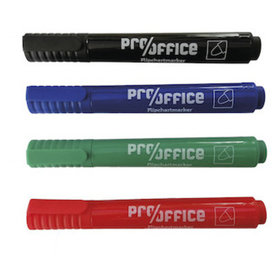 Pro/office - Flipchartmarker, 1 - 3mm, farbig sortiert, Pck=4St, Rundspitze