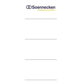 Soennecken - Einsteckrückenschild 3372 48x153mm weiß 10er-Pack