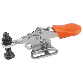 KIPP - SCHNELLSPANNER, FUß WAAGRECHT, MINI, F1=500, FESTE ANDRUCKSPINDEL M05X20, STAHL VERZINKT UND PASSIVIERT,