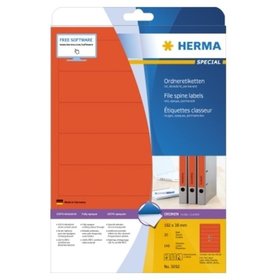 HERMA - Ordneretikett 5092 kurz/schmal sk rot 140er-Pack