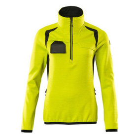 MASCOT® - Fleecepullover mit kurzem Reißverschluss - ACCELERATE SAFE - hi-vis Gelb/Schwarz, Gr. L