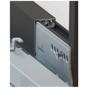 HETTICH - Cadro U-Profil AvanTech YOU / Actro YOU / Actro 5D, 3000 mm, schwarz matt