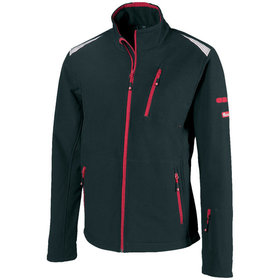 FORTIS AS - Softshell-Jacke 24, schwarz/rot, Größe XL