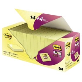 Post-it® - Haftnotiz Super Sticky 654-P14CY+4SSCY gelb 18er-Pack