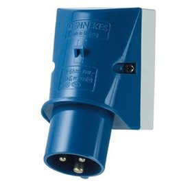 MENNEKES - CEE-Gerätestecker 3p 16A 230V/blau 6h IP44 Schraubklemmen rechtwinklig