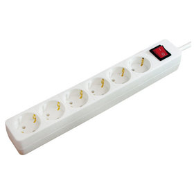 brennenstuhl® - BAT 6-fach Steckdose mit Schalter (Steckdosenleiste mit Steckdosen in 45°-Anordnung und 3m Kabel) weiß