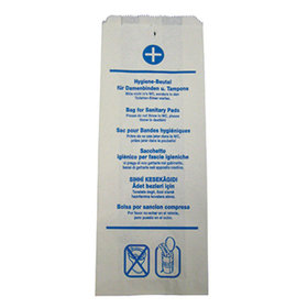 WBV - Hygienebeutel 480.190 11+6x29cm Papier naturweiß 100er-Pack