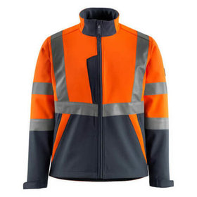 MASCOT® - Kiama Soft Shell Jacke SAFE LIGHT, hi-vis Orange/Schwarzblau, Größe S