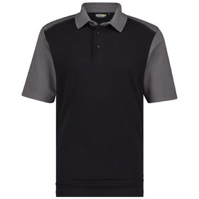 Dassy® - Cesar Zweifarbiges Poloshirt, schwarz/zementgrau, Größe XL