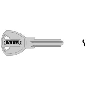 ABUS - Schlüsselrohling, 48, 485, 49, 495, 4800, 4850, halbrund, Messing neusilber