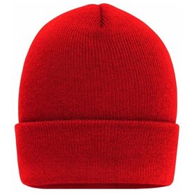 James & Nicholson - Beanie High Brim MB7139, feuer-rot, Einheitsgröße