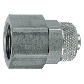 RIEGLER® - Gerade Aufschraubverschraubung, G 1/4" I, Schlauch 8/6, Edelstahl 1.4571