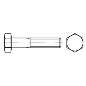 Sechskantschraube mit Schaft ISO 4014 Stahl 10.9 galvanisch verzinkt M24 x 180mm