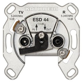 Kathrein - Durchgangsdose Sat/BK 2f 14,5dB/860 15dB/2150 1dB/860 1,6dB/2150 4-2400MHz