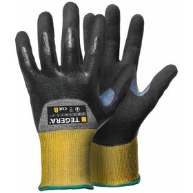 TEGERA® - Schnitt-Handschuhe TEGERA Infinity 8806, Kat. II, grau/gelb, Gr. 6