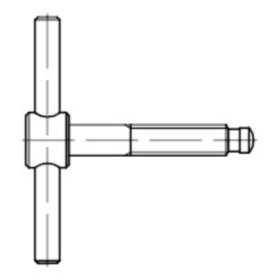 Knebelschraube DIN 6304 ohne Druckstück Stahl M6 x 40mm